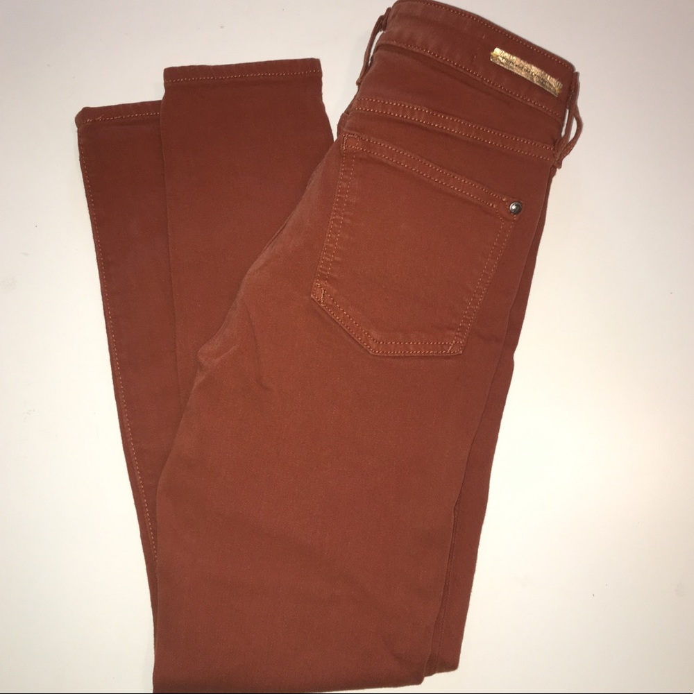 Anthropologie jeans 26P fall rust color - Picture 5 of 5